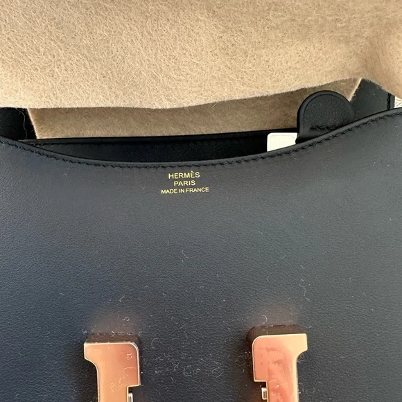 BRAND NEW Mini Constance with RGHW! Hermes Constance 18 noir indigo black B - Picture 3 of 8